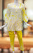 White/Yellow Chikankari Short Kurti/Pant Co-Ord Set . Versatile Cotton Fabric. | Laces and Frills - Laces and Frills