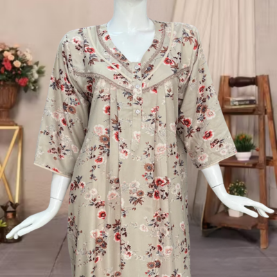  Long Sleeves Nighty | Laces and Frills