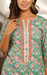 Sea Green/Pink Floral Kurti With Pant Set.Pure Versatile Cotton. | Laces and Frills - Laces and Frills