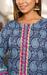 Blue Motif Kurti With Pant And Dupatta Set  .Pure Versatile Cotton. | Laces and Frills - Laces and Frills