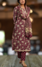 Maroon/Cream Floral Kurti With Pant And Dupatta Set. Pure Versatile Cotton. | Laces and Frills - Laces and Frills