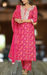 Pink/Peach Embroidery Kurti With Pant And Dupatta Set  .Pure Versatile Cotton. | Laces and Frills - Laces and Frills
