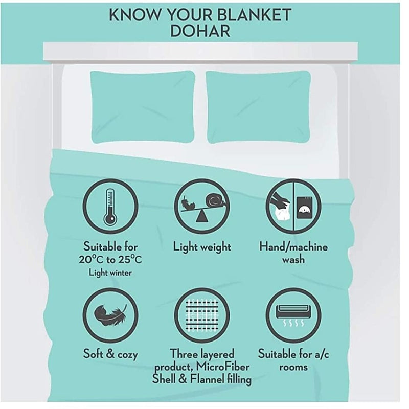 Peach Blanket | Dohar. Abstract, Soft & Cozy. One Double bed Reversible | Laces and Frills - Laces and Frills