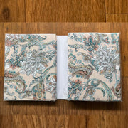 Peach/Sea Green Garden Double Bedsheet with Pillow Covers/108" x 108" - Laces and Frills