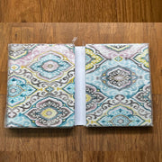 Pink/Sea Green Ajarkh Print Double Bedsheet with Pillow Covers/108" x 108" - Laces and Frills