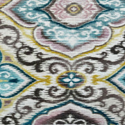 Pink/Sea Green Ajarkh Print Double Bedsheet with Pillow Covers/108" x 108" - Laces and Frills