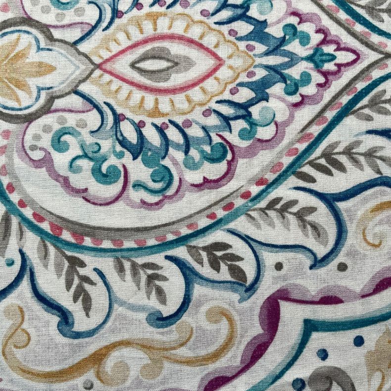 Pink/Sea Green Ajarkh Print Double Bedsheet with Pillow Covers/108" x 108" - Laces and Frills