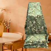 Dark Green Floral Double Bedsheet with Pillow Covers/108" x 108" - Laces and Frills