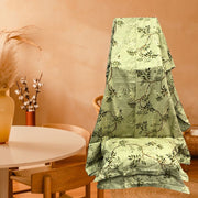 Pista Green Floral Double Bedsheet with Pillow Covers/108" x 108" - Laces and Frills