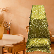 Olive Green Floral Double Bedsheet with Pillow Covers/108" x 108" - Laces and Frills