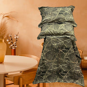 Dark Grey Floral Double Bedsheet with Pillow Covers/108" x 108" - Laces and Frills