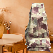 Cream/Light Pink Abstract Double Bedsheet with Pillow Covers/108" x 108" - Laces and Frills