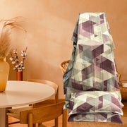 Cream/Light Pink Abstract Double Bedsheet with Pillow Covers/108" x 108" - Laces and Frills