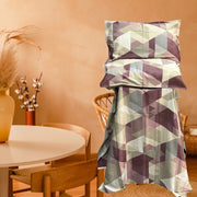 Cream/Light Pink Abstract Double Bedsheet with Pillow Covers/108" x 108" - Laces and Frills