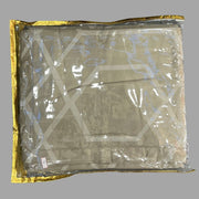 Beige Abstract Double Bedsheet with Pillow Covers/108" x 108" - Laces and Frills