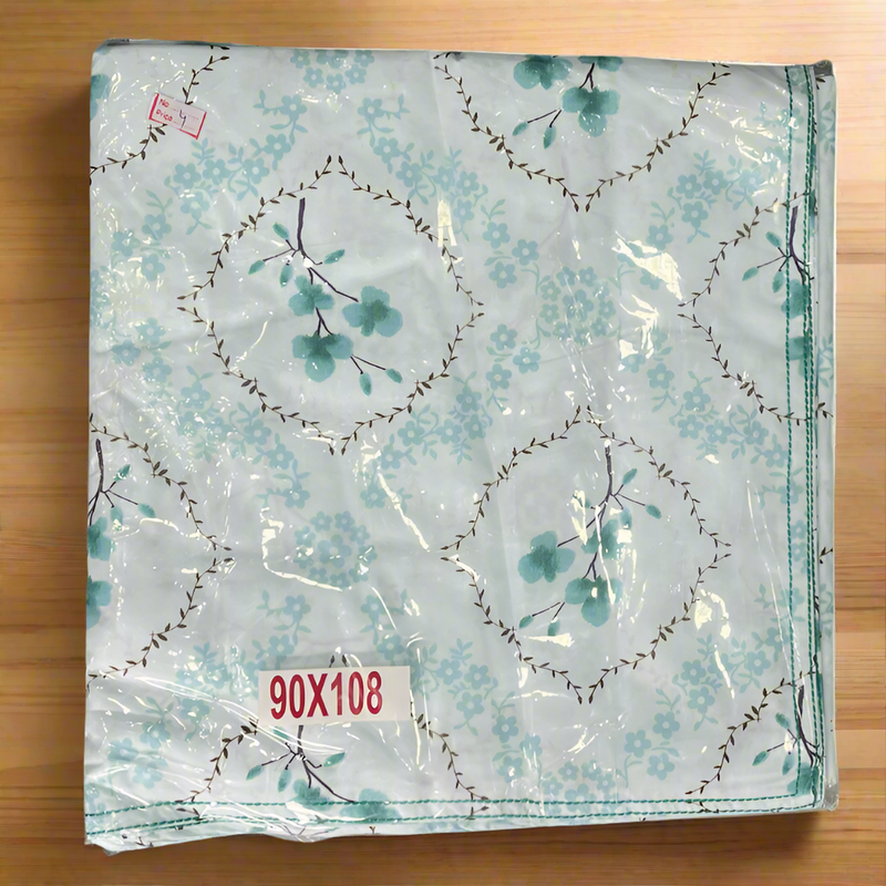 Sea Green Garden Double Bedsheet with Pillow Covers/90" x 108" - Laces and Frills