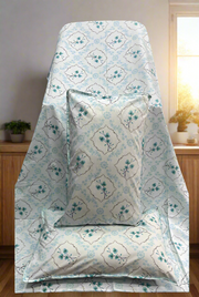 Sea Green Garden Double Bedsheet with Pillow Covers/90" x 108" - Laces and Frills