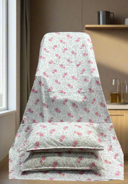 Pink Floral Double Bedsheet with Pillow Covers/90" x 108" - Laces and Frills