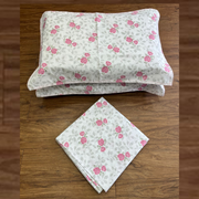 Pink Floral Double Bedsheet with Pillow Covers/90" x 108" - Laces and Frills