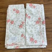 Pink Floral Double Bedsheet with Pillow Covers/90" x 108" - Laces and Frills