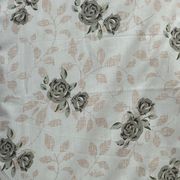 Grey Floral Double Bedsheet with Pillow Covers/90" x 108" - Laces and Frills