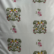 White/Green/Red Floral Double Bedsheet with Pillow Covers/90" x 108" - Laces and Frills