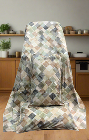 Mustard Abstract Double Bedsheet with Pillow Covers/90" x 108" - Laces and Frills