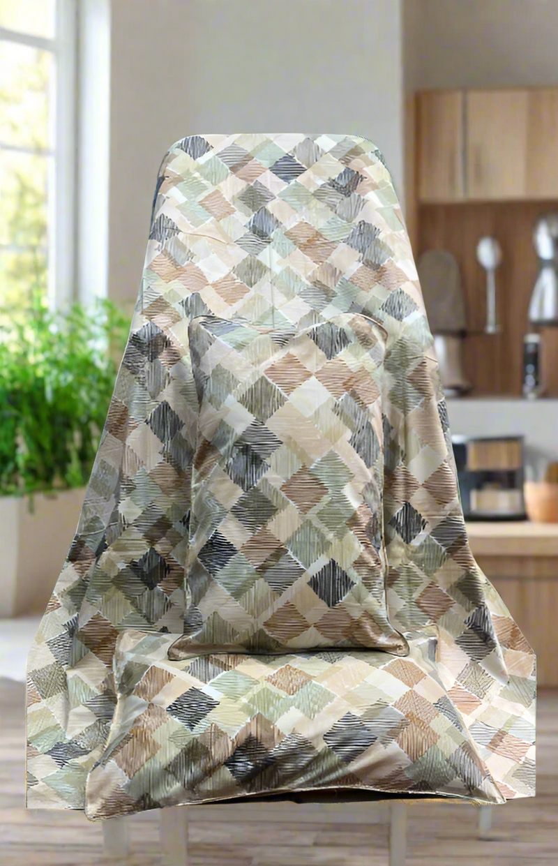 Mustard Abstract Double Bedsheet with Pillow Covers/90" x 108" - Laces and Frills