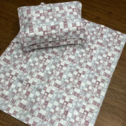 Pink Abstract Double Bedsheet with Pillow Covers/90" x 108" - Laces and Frills