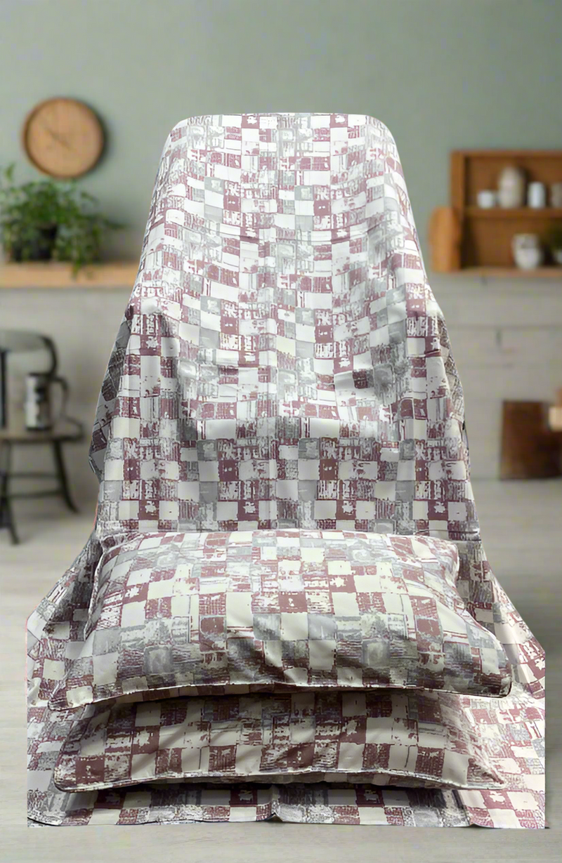 Pink Abstract Double Bedsheet with Pillow Covers/90" x 108" - Laces and Frills