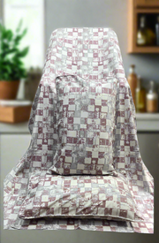 Pink Abstract Double Bedsheet with Pillow Covers/90" x 108" - Laces and Frills