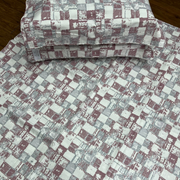 Pink Abstract Double Bedsheet with Pillow Covers/90" x 108" - Laces and Frills