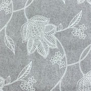 Grey Floral Double Bedsheet with Pillow Covers/90" x 108" - Laces and Frills