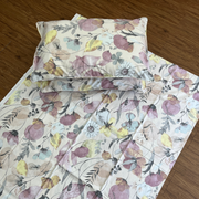 Cream Garden Double Bedsheet with Pillow Covers/90" x 108" - Laces and Frills