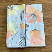 Light Blue Garden Double Bedsheet with Pillow Covers/90" x 108" - Laces and Frills