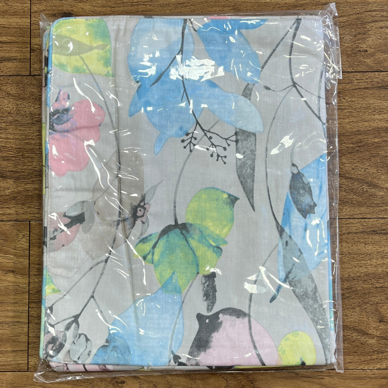 Beige Garden Double Bedsheet with Pillow Covers/90" x 108" - Laces and Frills