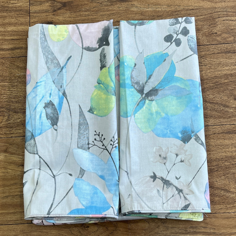 Beige Garden Double Bedsheet with Pillow Covers/90" x 108" - Laces and Frills