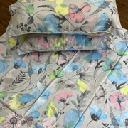 Beige Garden Double Bedsheet with Pillow Covers/90" x 108" - Laces and Frills