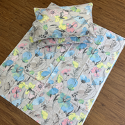 Beige Garden Double Bedsheet with Pillow Covers/90" x 108" - Laces and Frills