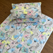 Beige Garden Double Bedsheet with Pillow Covers/90" x 108" - Laces and Frills