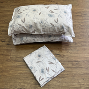 Light Peach Floral Garden Double Bedsheet with Pillow Covers/90" x 108" - Laces and Frills