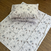 Light Peach Floral Garden Double Bedsheet with Pillow Covers/90" x 108" - Laces and Frills