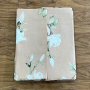 Cream Floral Garden Double Bedsheet with Pillow Covers/90" x 108" - Laces and Frills