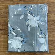 Grey Floral Garden Double Bedsheet with Pillow Covers/90" x 108" - Laces and Frills