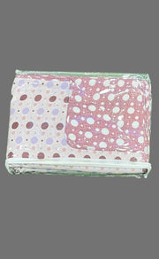 Light Maroon Blanket | Dohar. Dots, Soft & Cozy. One Double bed Reversible | Laces and Frills - Laces and Frills