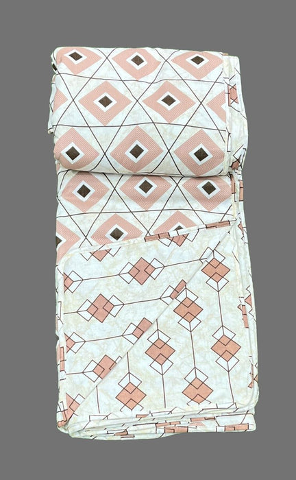 Peach Blanket | Dohar. Abstract, Soft & Cozy. One Double bed Reversible | Laces and Frills - Laces and Frills