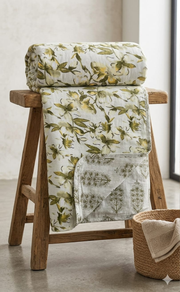 Blanket | Dohar. Green Garden, Soft & Cozy. One Double bed Reversible | Laces and Frills - Laces and Frills
