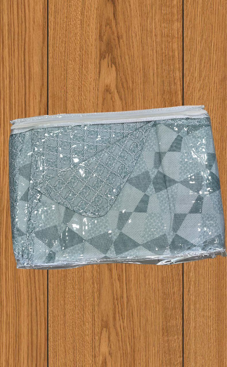 Blanket | Dohar. Pista Green Abstract, Soft & Cozy. One Double bed Reversible | Laces and Frills