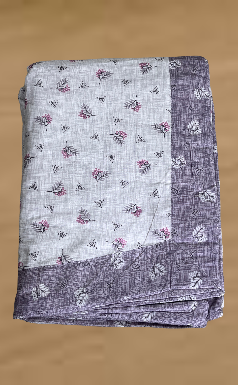 Blanket | Dohar. Lavender Tiny Floral, Soft & Cozy. One Double bed Reversible | Laces and Frills
