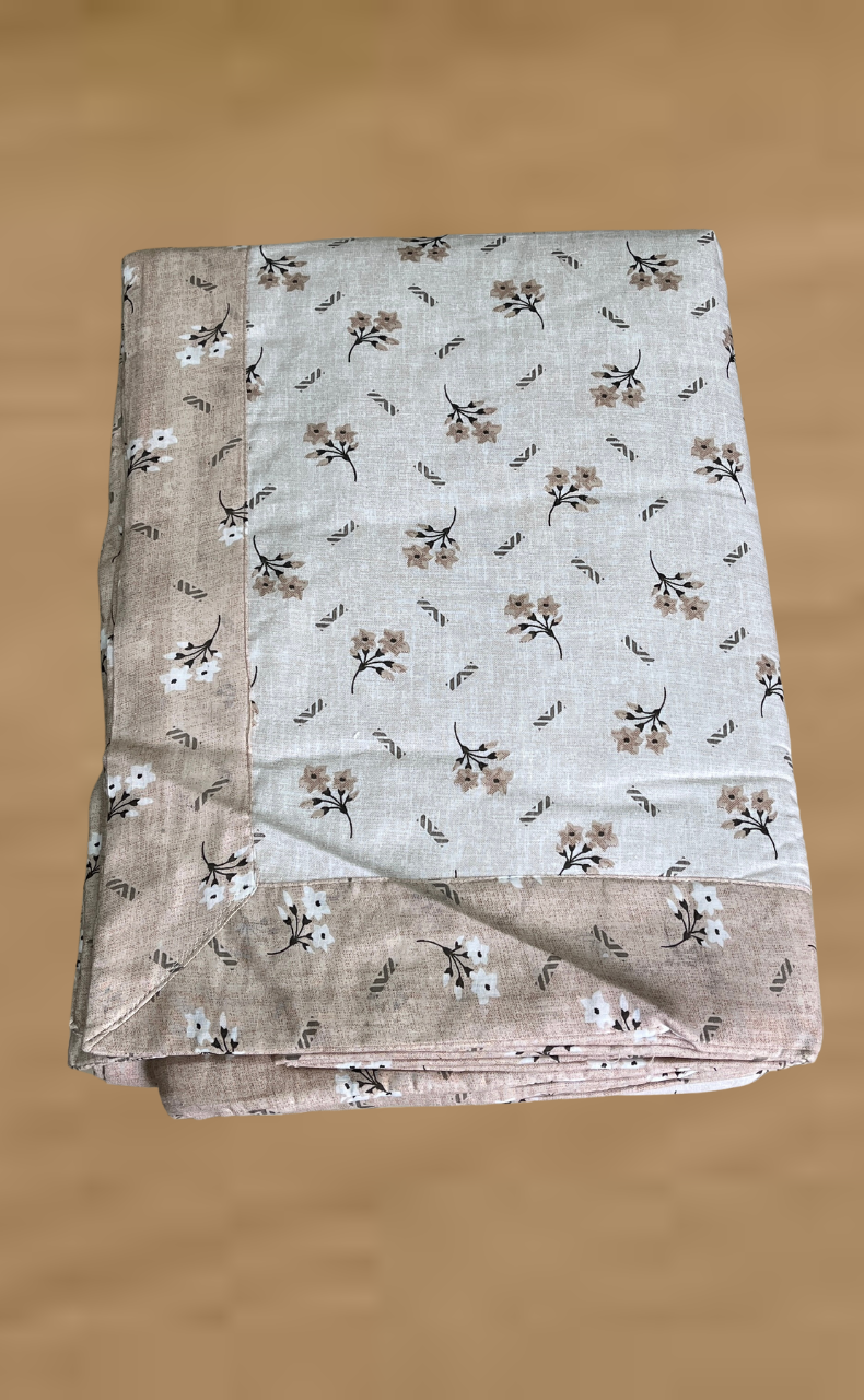 Blanket | Dohar. Peach Tiny Floral, Soft & Cozy. One Double bed Reversible | Laces and Frills